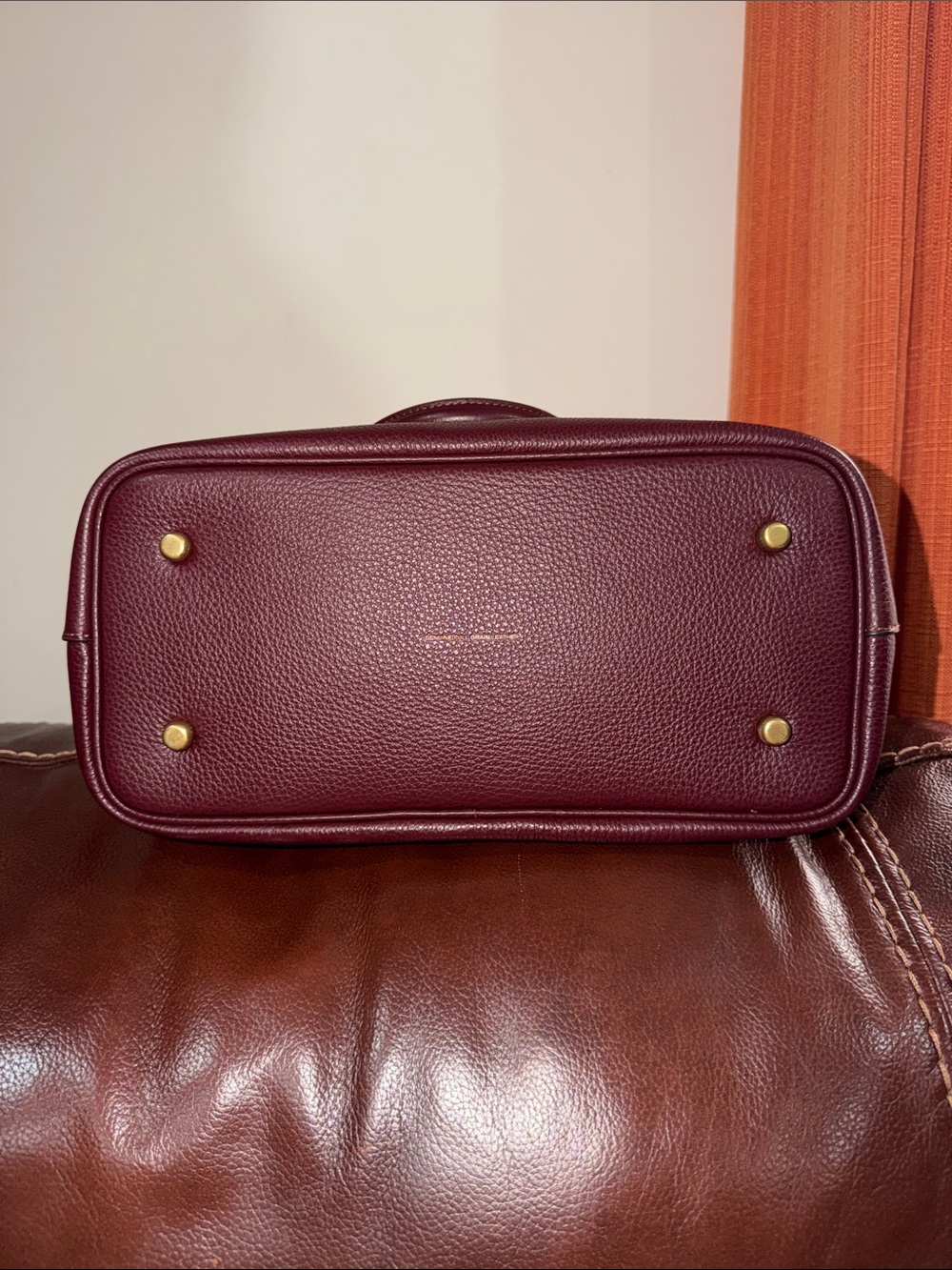 ‼️Coach Legacy Carryall 28 Merlot Leather Satchel Crossbody Bag - Picture 6 of 12